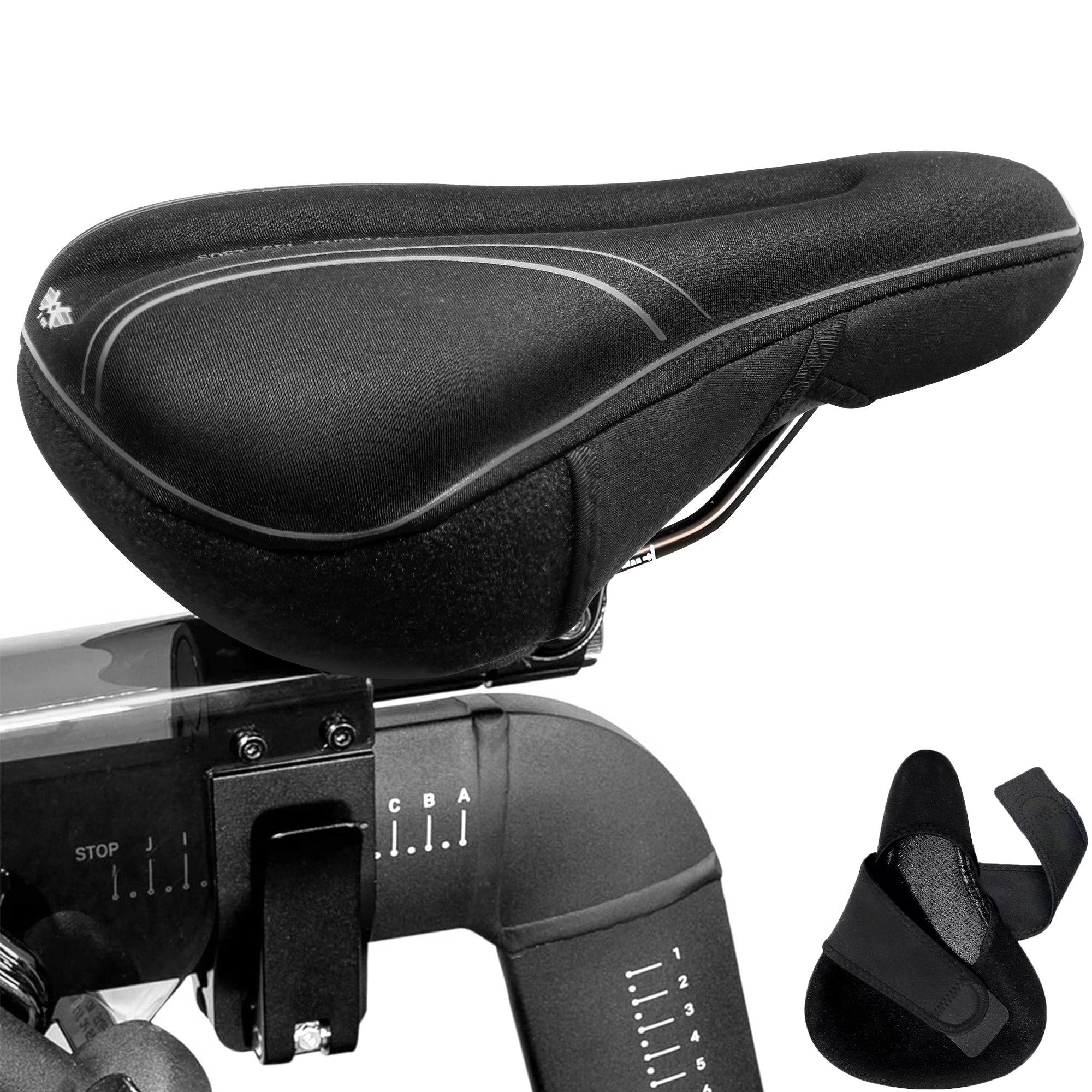 Sunlite Bicycle Deluxe Gel Cushion Mountain / Hybrid Bike Saddle Cover Black Sunlite Bicycle Deluxe Gel Cushion Mountain / Hybrid Bike Saddle Cover Black