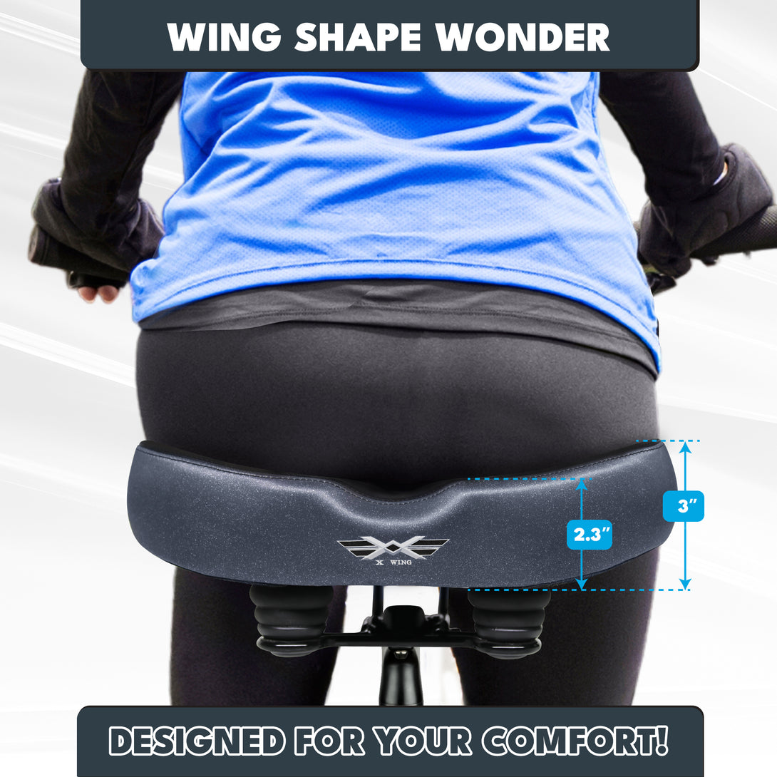 Noseless Bike Seat Cushion Black Noseless Bike Seat Cushion X WING